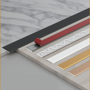 <span class=keywords><strong>Bande</strong></span> décorative auto-adhésive en acier inoxydable miroir doré, garniture de carrelage, couleurs et modèles personnalisés - Product Image 4