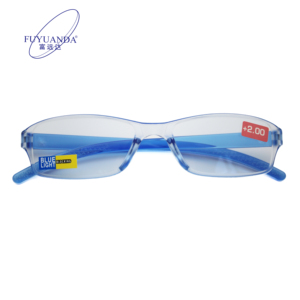 2025 Slim Reading <strong>Glasses</strong> Blue Blocking Anti-Blue PC Material <strong>Frames</strong> Clear Red <strong>Brown</strong> Protects Computer Radiation Rimless Design - Product Image 3