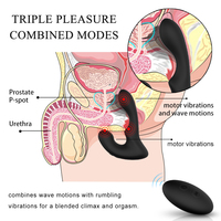Masseur prostatique anal vibrant de haute qualité S-hande avec télécommande pour hommes