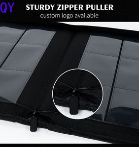 Q Y Customizable PU Leather Trading <b>Card</b> <b>Binder</b> Portable Toploader <b>Card</b> Album Collection Holder for Trading Photos - Product Image 4