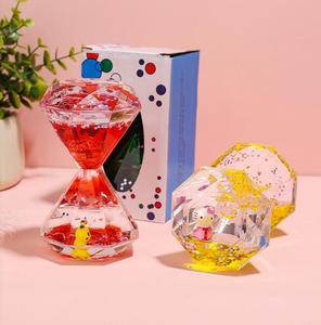 Paillettes diamant dessin animé flottant <span class=keywords><strong>gouttelettes</strong></span> d'huile flash boule <span class=keywords><strong>sablier</strong></span> ameublement décompression déversement d'huile jouets pour enfants - Product Image 2