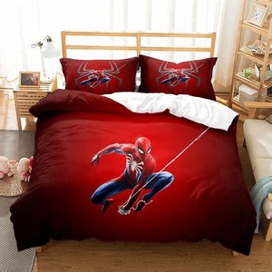 Ensemble de housse de <span class=keywords><strong>couette</strong></span> en polyester imprimé Spiderman 3D, super doux, pour enfants, garçons, chambre à coucher, 3 pièces avec taies d'oreiller - Product Image 6