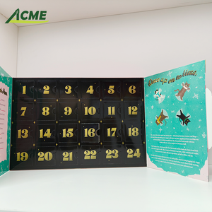 Ensemble de boîtes d'emballage <span class=keywords><strong>en</strong></span> carton personnalisées écologiques faites à la main pour les calendriers de l'avent pour chats et chiens avec laminage mat - Product Image 4