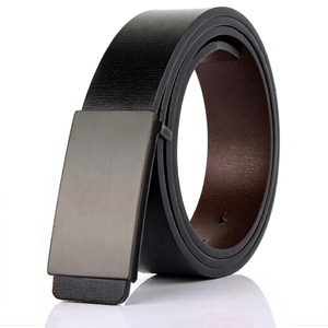 Cinturones de Cuero Vacuno Genuino para Hombre, Hebilla de Acero, Casuales, de Vestir, para Jeans, a la Moda 2024, Personalizables, 3.5cm de Ancho - Product Image 1