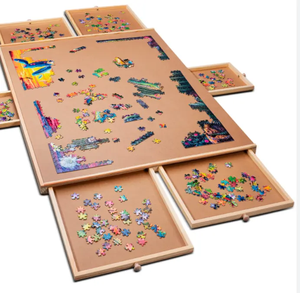 Planche de puzzle On the Go 1500 pièces avec surface en bois antidérapante 6 tiroirs pour le plaisir scolaire des enfants Autres meubles - Product Image 6