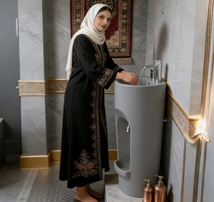 Nuovo Design Lavabo in Ceramica per Bagno, Lavandino per Lavaggio Mani e Piedi, Piccolo Lavabo per Abluzione Musulmana - Product Image 5