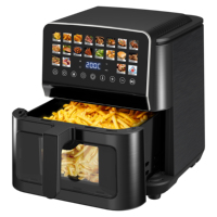 Friteuse à air numérique intelligente sans huile en acier inoxydable 9L personnalisable, grande capacité, four de cuisine, prix usine OEM