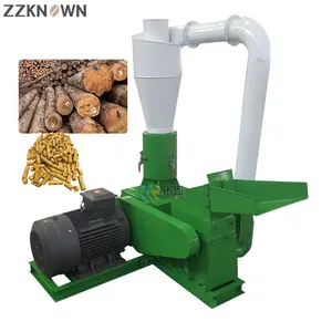 Electric Combination Straw Corn Stalk Hammer Mill Wood Pellet Maker Agriculture Biomass Wood Pressing Pelletizer Machine