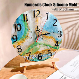 Grands Moules Ronds en Silicone pour Horloge avec Chiffres Romains, Décoration Murale DIY, Outils <span class=keywords><strong>à</strong></span> Gâteaux, Cadeau - Product Image 4