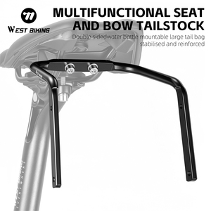 Sacoche de selle de vélo WEST BIKING avec support de rail de selle et stabilisateur, double porte-bidon pour VTT et vélo de route - Product Image 1