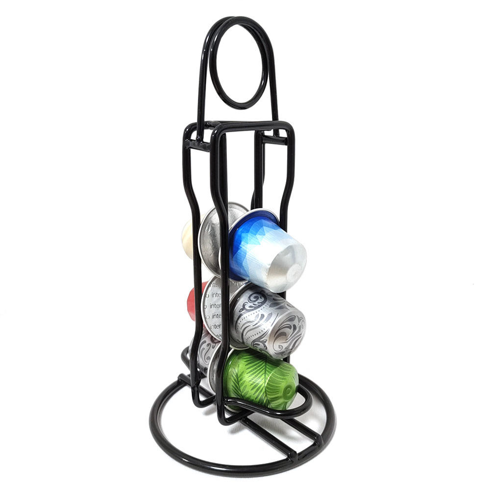 Soporte para café Nespresso de 6 piezas negro