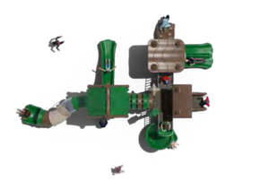 Natuurlijke milieuvriendelijke plastic speelset boomhut LLDPE buitenspeeltoestel glijbaan voor thuisgebruik & schoolgebruik - Product Image 3