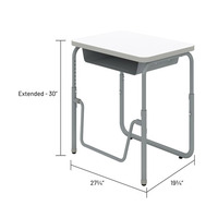 Bureau d'étude moderne pour une personne, plateau en bois, design simple, table de classe pour mobilier scolaire