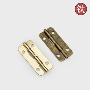 Charnière de meuble 37x17mm en fer bronze jaune à montage en surface, durable pour boîtes - Product Image 4