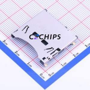 SD-109-ACP13H16 SD Card / Memory Card Connector SMD Connector Self-Return Type Standard SD Card Card Holder 4.4mm - Product Image 1