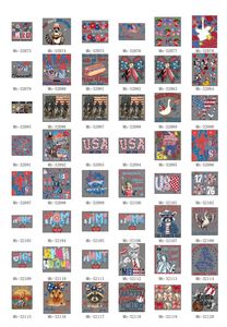 100 + Coquette Patriotic Bow DTF Transfer Impresión personalizada Floral EE. UU. Listo para presionar Transferencia Hierro en diseños para camiseta - Product Image 5