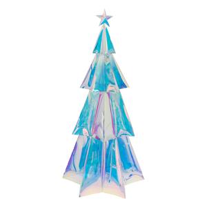 Árbol de Navidad con 218 Luces LED y Base de Plástico Iridiscente 90x90, Altura 184 cm - Product Image 1