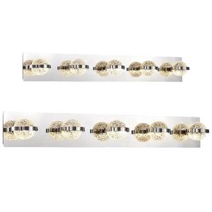 Clear Galls Ball LED barre de vanité de bain support mural humide 5-lumière 25 Watts Chrome LED <span class=keywords><strong>lampe</strong></span> murale de vanité de bain - Product Image 2