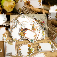 Autocollant fleur pour Journal intime, étiquette autocollante Vintage pour Journal DIY bricolage, matériel de Base, Message 6 modèles, 30 pièces/paquet