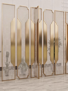 Modern Home Decoration <strong>Ceiling</strong> Grill Design SUS316 CNC Fabricated Stainless Steel Divider Wall Office <strong>Partition</strong> Doors - Product Image 2