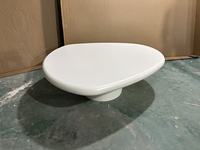 Table basse ovale de style nordique blanc, simple, durable, moderne et luxueuse pour salon