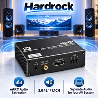 Extracteur audio HDMI 2.0b eARC Hardrock 4K 120Hz HDCP 2.3 7.1CH avec sorties audio optiques et coaxiales pour home cinéma