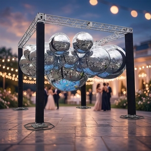 Sphère miroir gonflable en PVC multicolore, <span class=keywords><strong>boule</strong></span> réfléchissante métallique pour la décoration <span class=keywords><strong>de</strong></span> festivals et <span class=keywords><strong>de</strong></span> mariages - Product Image 1