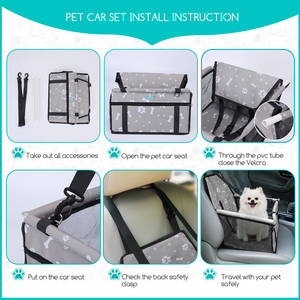 Nobleza pieghevole e lavabile seggiolino per auto per cani piccolo/grande seggiolino per auto di sicurezza per animali domestici borse da viaggio per cani e gatti - Product Image 6