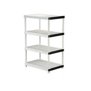 HD 36X24X57 4-Tiered Ventilated <strong>Plastic</strong> <strong>Storage</strong> Shelving <strong>Unit</strong> W/ Raised Feet and Tool-Free Assembly Manufacturer factory - Product Image 1