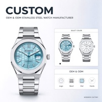 Montre à quartz de luxe pour homme, acier inoxydable, date, calendrier, montre-bracelet de luxe pour affaires, logo personnalisé, fabricant de montres OEM ODM