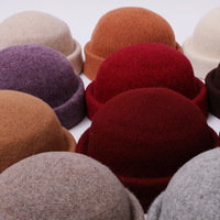 Chapeau Pillbox en Laine Style Européen pour Femme, Béret Hôtesse de l'Air, Mini Dôme Rétro Français Chic, Automne Hiver