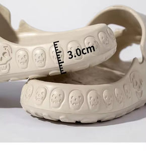 Sandalias de Plataforma Divertidas y Suaves con Diseño de Calavera para Mujer, Antideslizantes, para Exteriores, Playa y Dormitorio - Product Image 4
