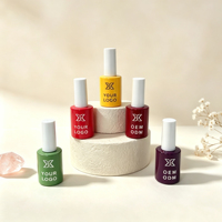 Étiquettes autocollantes personnalisées avec impression de logo pour flacon de vernis à ongles en verre vide de 16,5 ml, cylindre OEM ODM