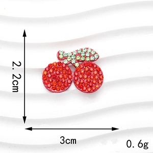 Patchs à coudre en <span class=keywords><strong>strass</strong></span> cerise rouge rose en stock, appliques en cristal de fruits pour accessoires de <span class=keywords><strong>cheveux</strong></span> DIY, décoration de vêtements, vente en gros - Product Image 6