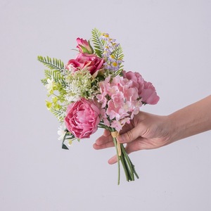 Bouquet de fleurs artificielles Audrey Rose en tissu tissé plastique, décoration d'intérieur, accessoires de mariage CF01332 - Product Image 2