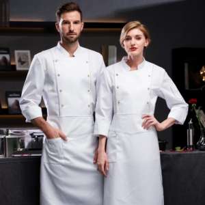 Bar Cocina Mujer Chaqueta Cocinero Uniforme Restaurante Diseño Hotel Motel Restaurante Chef Uniforme Hotel - Product Image 3