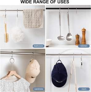 Ganchos para Cortina de Ducha, Juego de Anillos de Doble Cara para Baño, Acero Inoxidable, Decorativos - Product Image 4