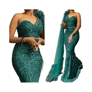 ชุดงานพรอมประดับเลื่อมแบบวินเทจยาวถึงพื้นสำหรับผู้หญิงแขนเสื้อแบบแยกออกได้สายปาเก็ตตี้ประดับลูกปัดสำหรับงานเลี้ยงเจ้าสาว - Product Image 4