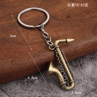 Saxophone Keychain Bulk Mini Musical Instrument Pendant Gift Wholesale for Music Lovers