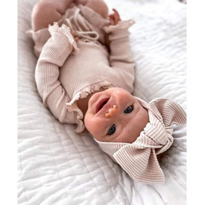 Conjuntos de Ropa para Bebés Niñas OEM, Camisa de Manga Larga, Pantalones Cortos, Atuendo Informal, Conjunto de Algodón Acanalado para Bebé - Product Image 6