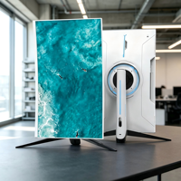 Écran de jeu incurvé sans cadre de 27 pouces 1800R, temps de réponse de 1 ms, options 1K 75 Hz 165 Hz, 2K 60 Hz 165 Hz pour les e-sports et l'usage domestique
