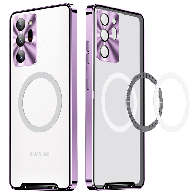Wholesale clear Mobile Phone Cases and Covers With Camera Lens Glass Luxury Magnetic Phone case for Samsung Galaxy Note 20 Ultra