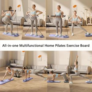 Tabla de Pilates para Entrenamiento en Casa, 6 en 1, Portátil y Plegable, Máquina de Pilates Reformer, Tabla con Rodillos, Equipo de Pilates - Product Image 6
