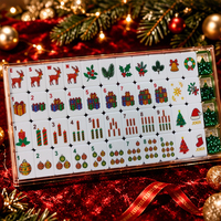 JOYF Ensemble de Mahjong Américain Festif de Noël, Tuiles en Acrylique Scintillantes pour 4 Joueurs, Cadeau de Luxe pour les Fêtes, Jeu de Table avec Emballage Boîte