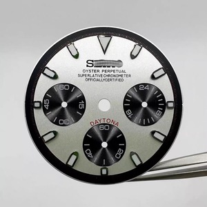 Piezas de Reloj, Cronógrafo de 3 Ojos, Esfera de 29.5MM, Verde Luminoso, Compatible con el Movimiento VK63 - Product Image 5