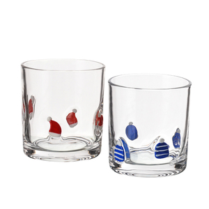 Verre à boire décoratif en verre transparent 3D avec fleurs personnalisées Samyo, pot à bougie vide et verre à jus/eau - Product Image 3