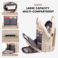 LOVEVOOK matelassé ordinateur sac de voyage étanche travail Business Purse Teacher Nurse 15.6in 17in femmes sac à dos pour ordinateur portable avec USB