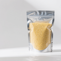 Sachet Doypack Scellable avec Fermeture Ziploc, Réutilisable, en Aluminium Transparent Doré Argenté de Qualité Alimentaire