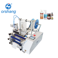 Machine d'étiquetage de bouteilles de lotion cosmétique adhésive semi-automatique à moteur électrique Orshang, petite bouteille, écran tactile pour plastique