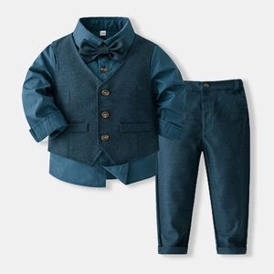 Nouveau printemps garçons robe costume en Style anglais enfants gilet Performance chœur petit costume pour l'automne et l'été pour fille aussi - Product Image 1